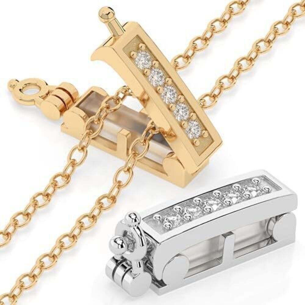 2397 Necklace Shortener 2pc Large Set for Thin Chains 18k Gold and Silver